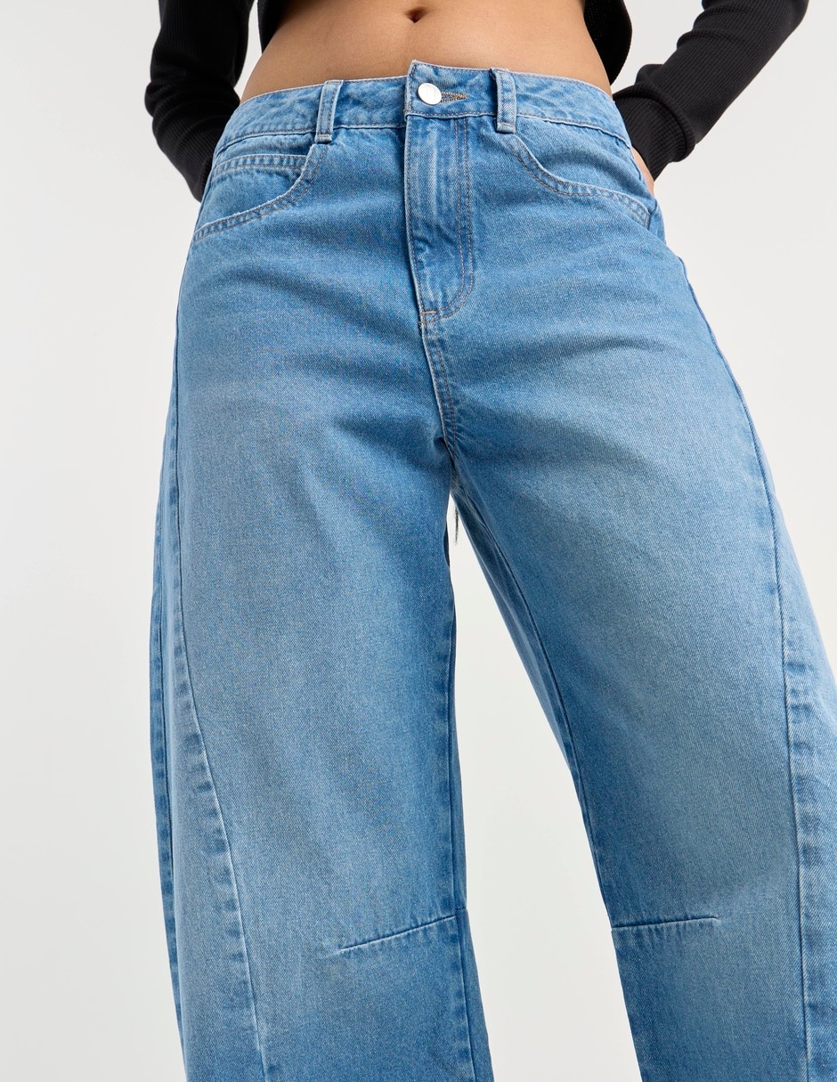 Jeans relaxed wide leg para mujer 5