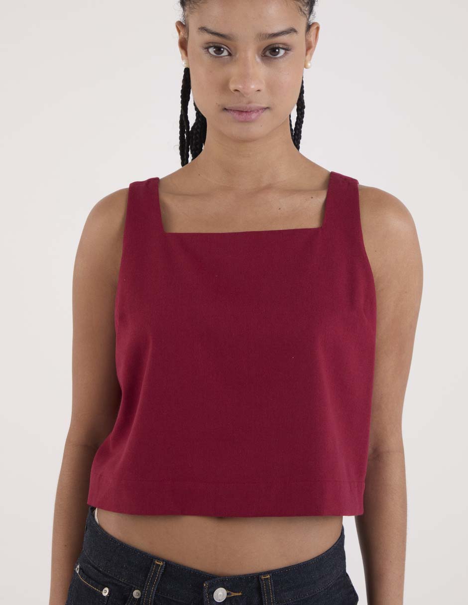 Top escote cuadrado tirante ancho 4