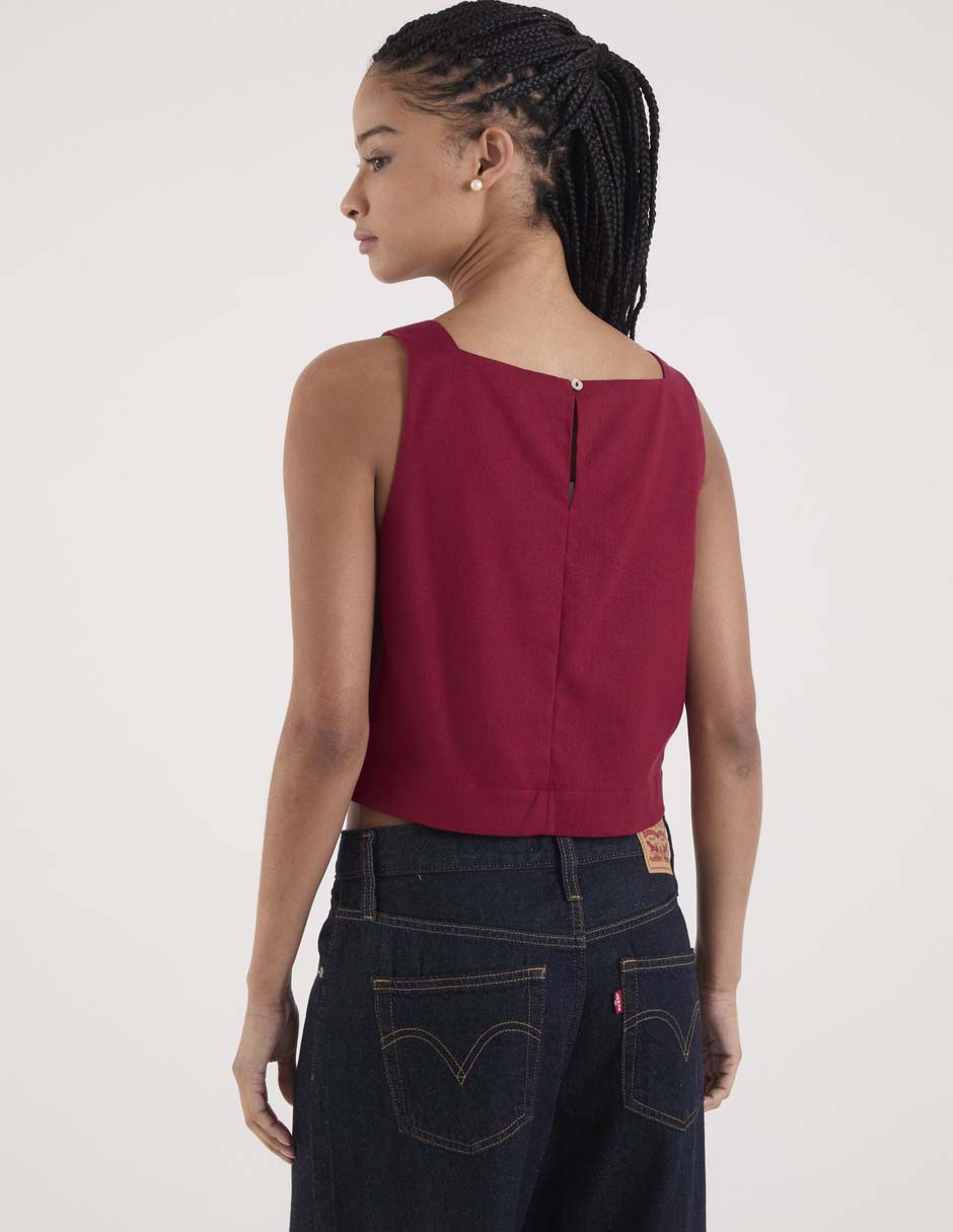 Top escote cuadrado tirante ancho 6