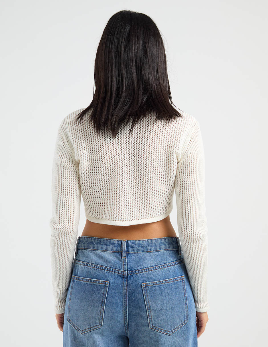 Suéter cuello V para mujer 6
