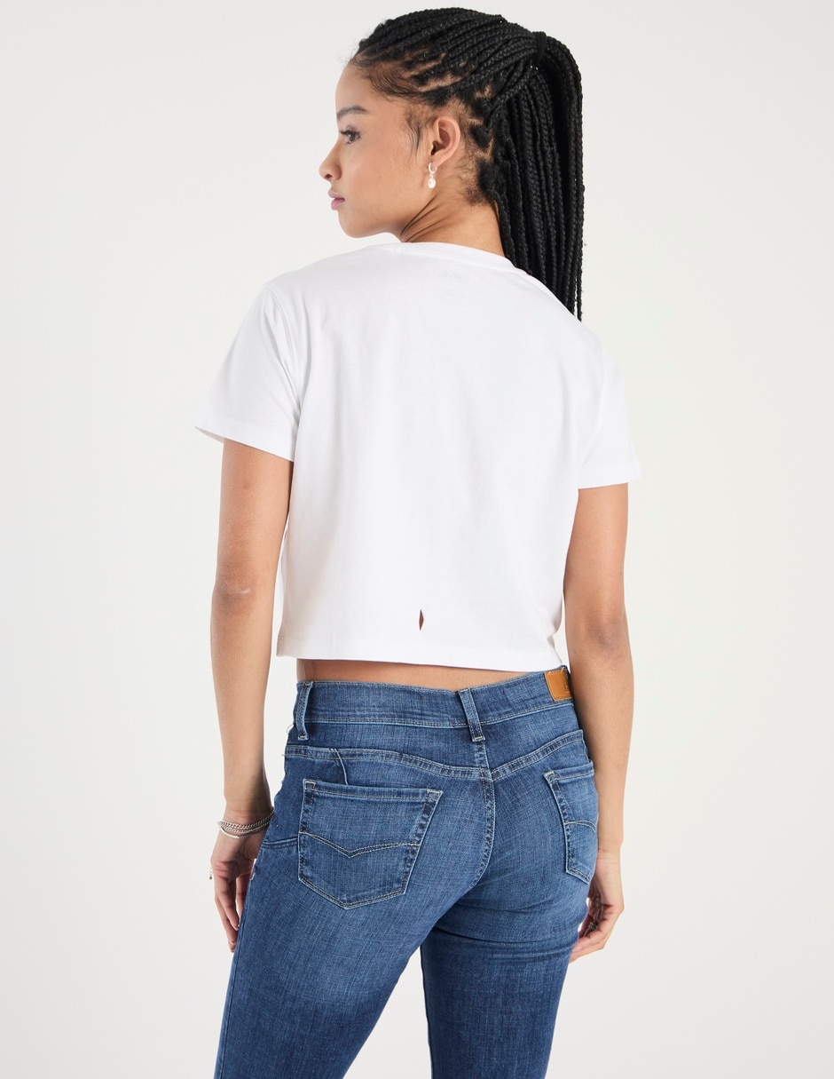 Playera manga corta cuello redondo para mujer 2