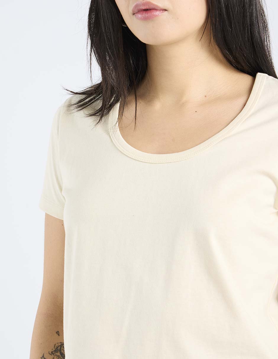 Playera manga corta cuello redondo para mujer 4