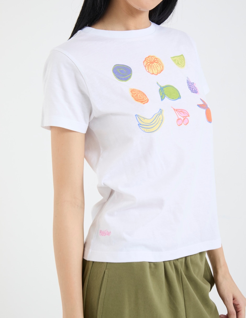 Playera manga corta cuello redondo para mujer 4