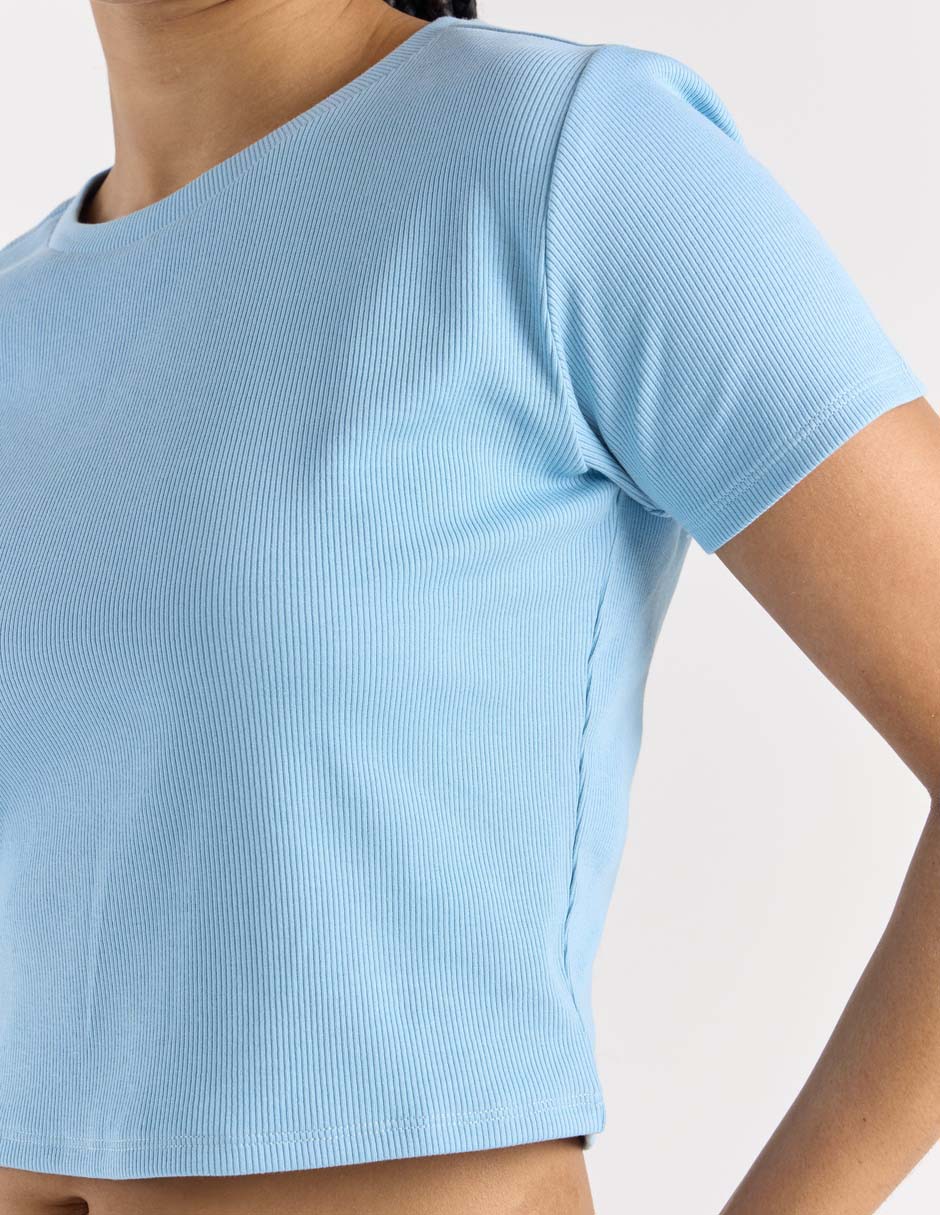 Playera manga corta cuello redondo mujer 4