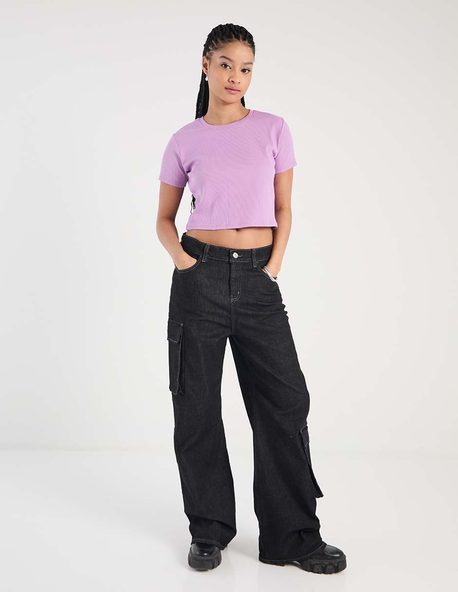 Playera manga corta cuello redondo para mujer 3