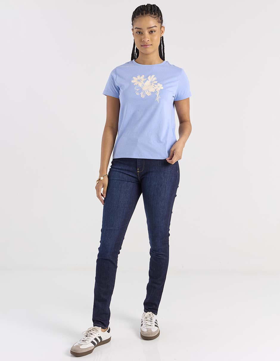 Playera manga corta cuello redondo para mujer 3