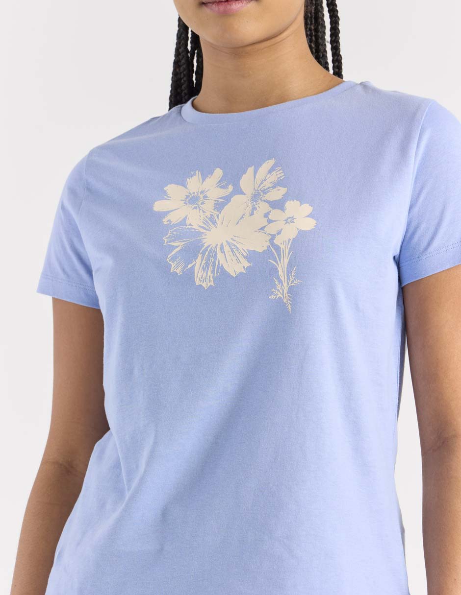 Playera manga corta cuello redondo para mujer 4