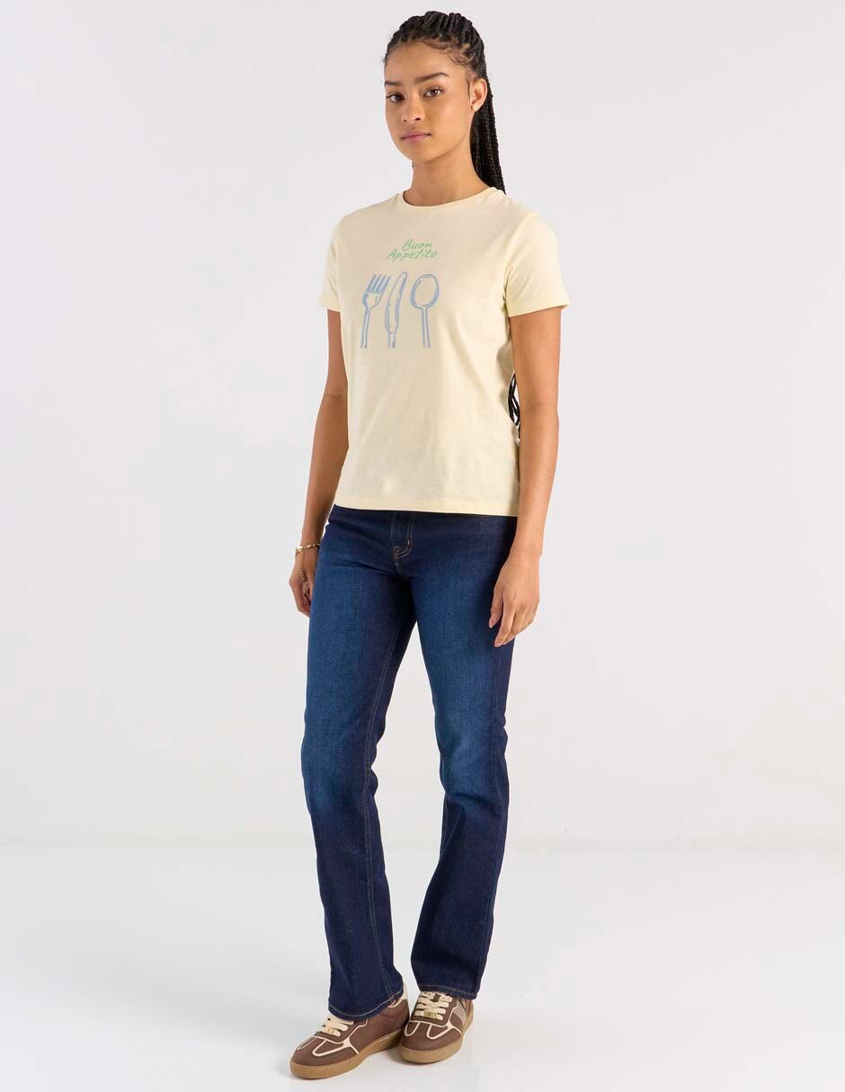 Playera manga corta cuello redondo para mujer 3