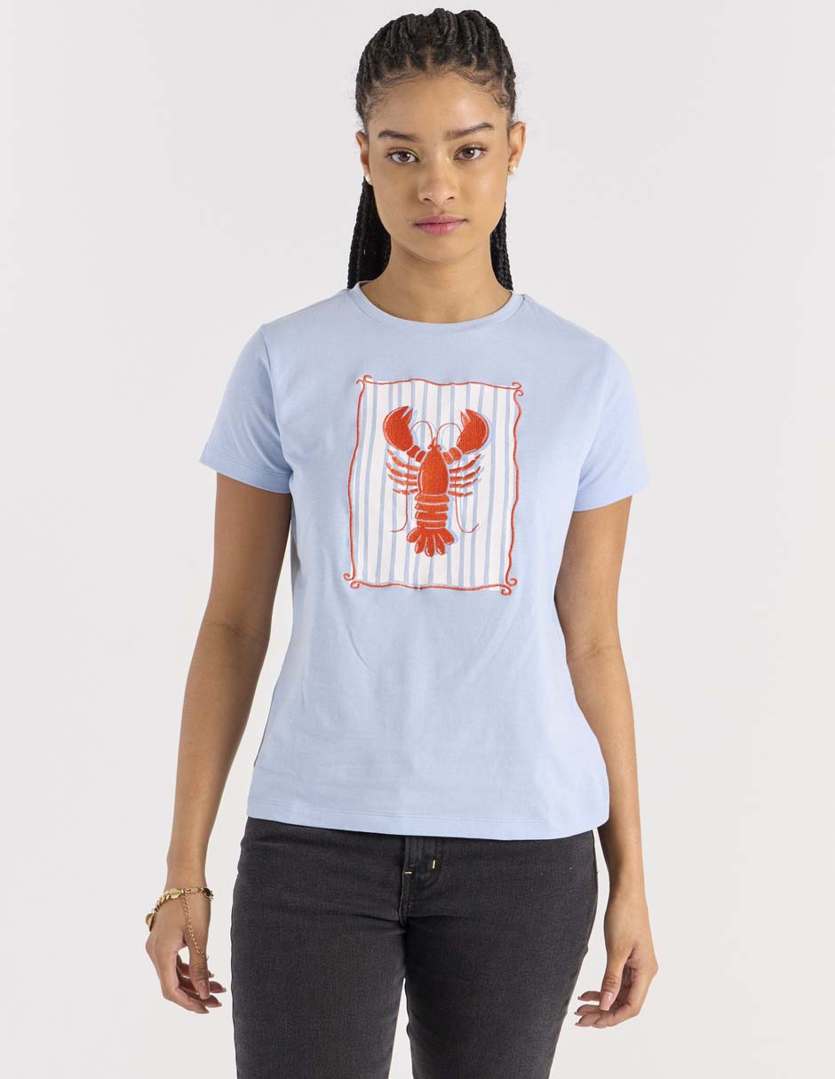 Playera manga corta cuello redondo para mujer Playera manga corta cuello redondo para mujer