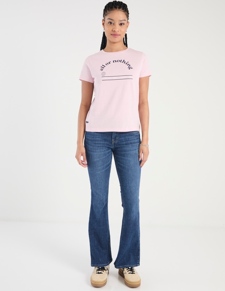Playera manga corta cuello redondo para mujer 3