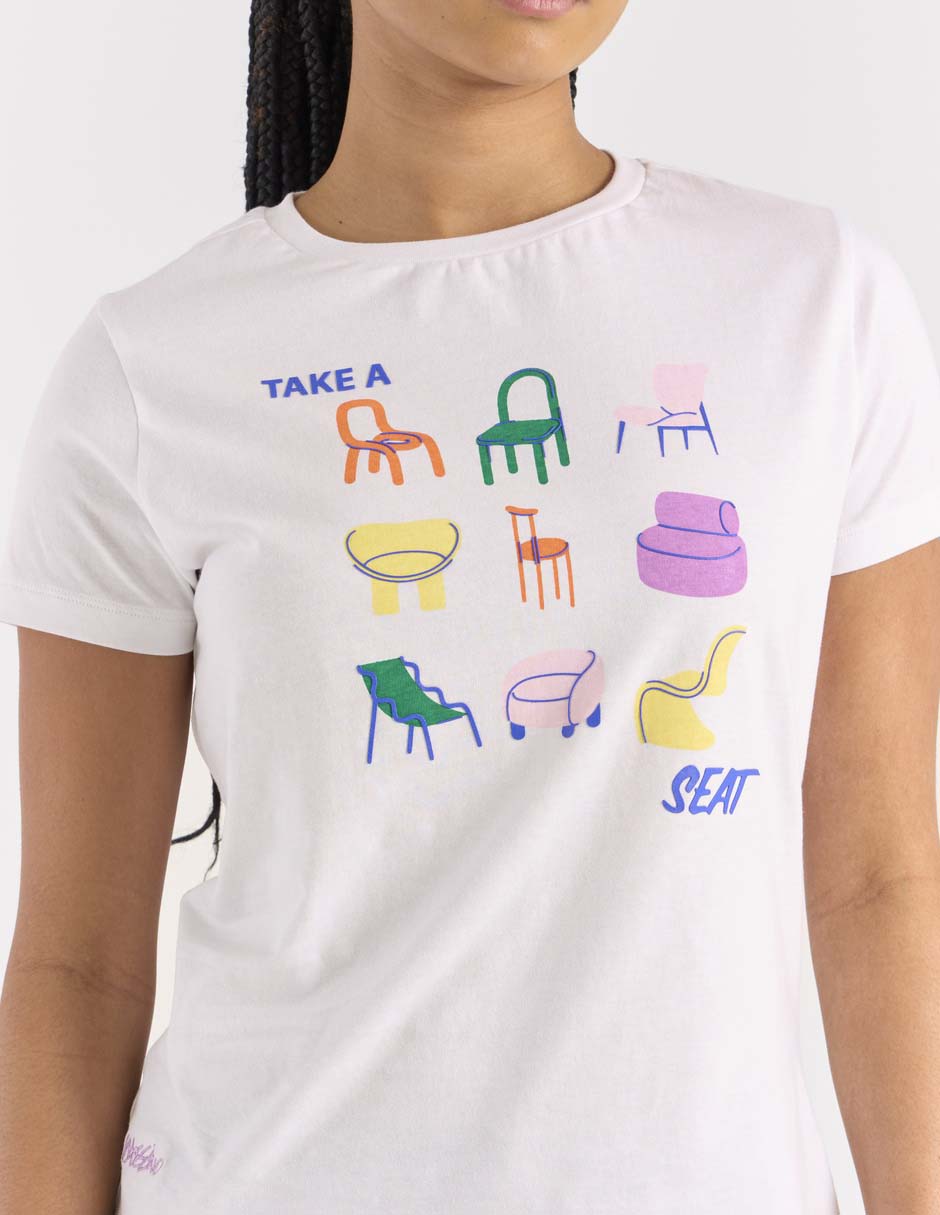 Playera manga corta cuello redondo para mujer 4