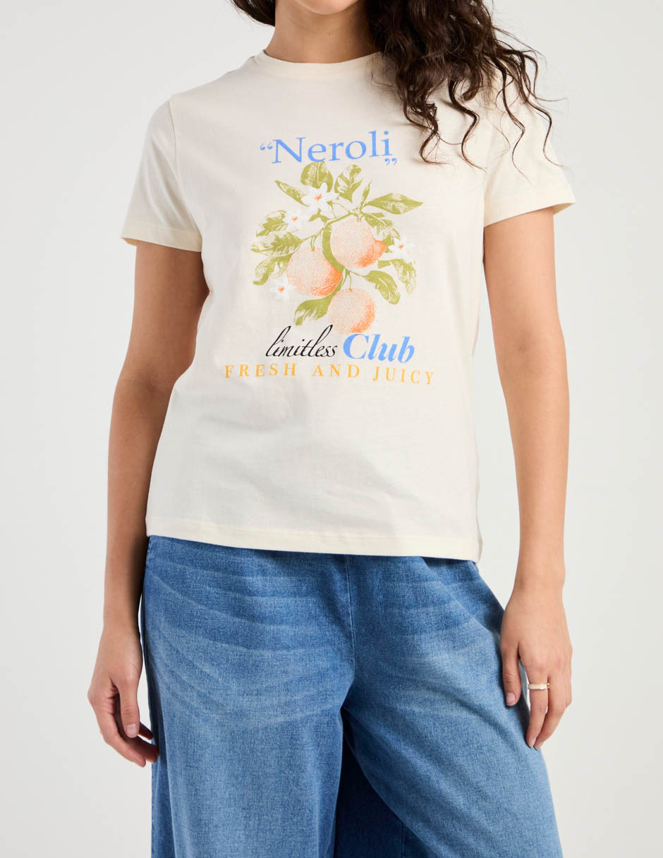 Playera manga corta Mossino cuello redondo para mujer 5