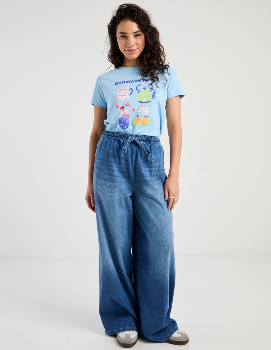 Playera manga corta cuello redondo para mujer 3