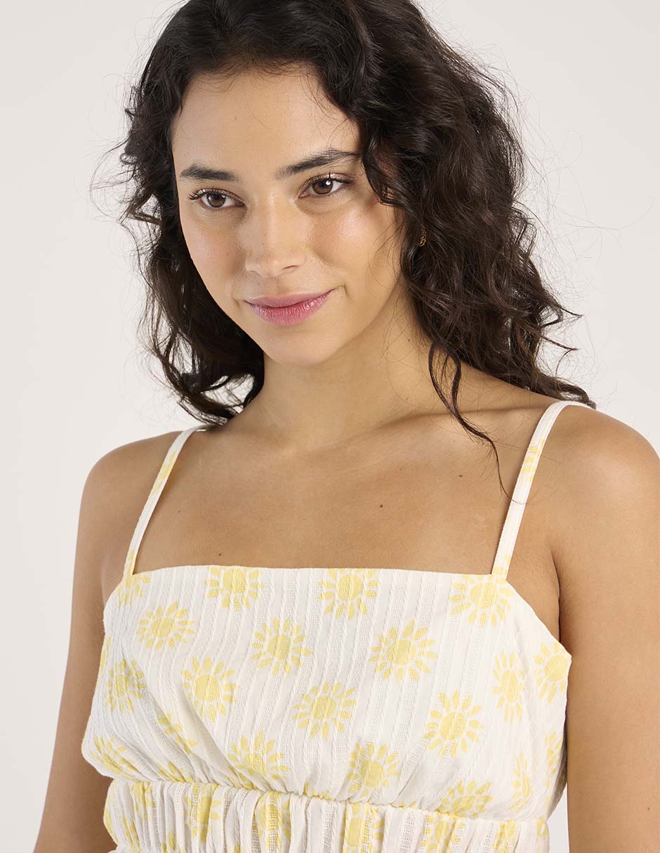 Top escote cuadrado tirante delgado 4