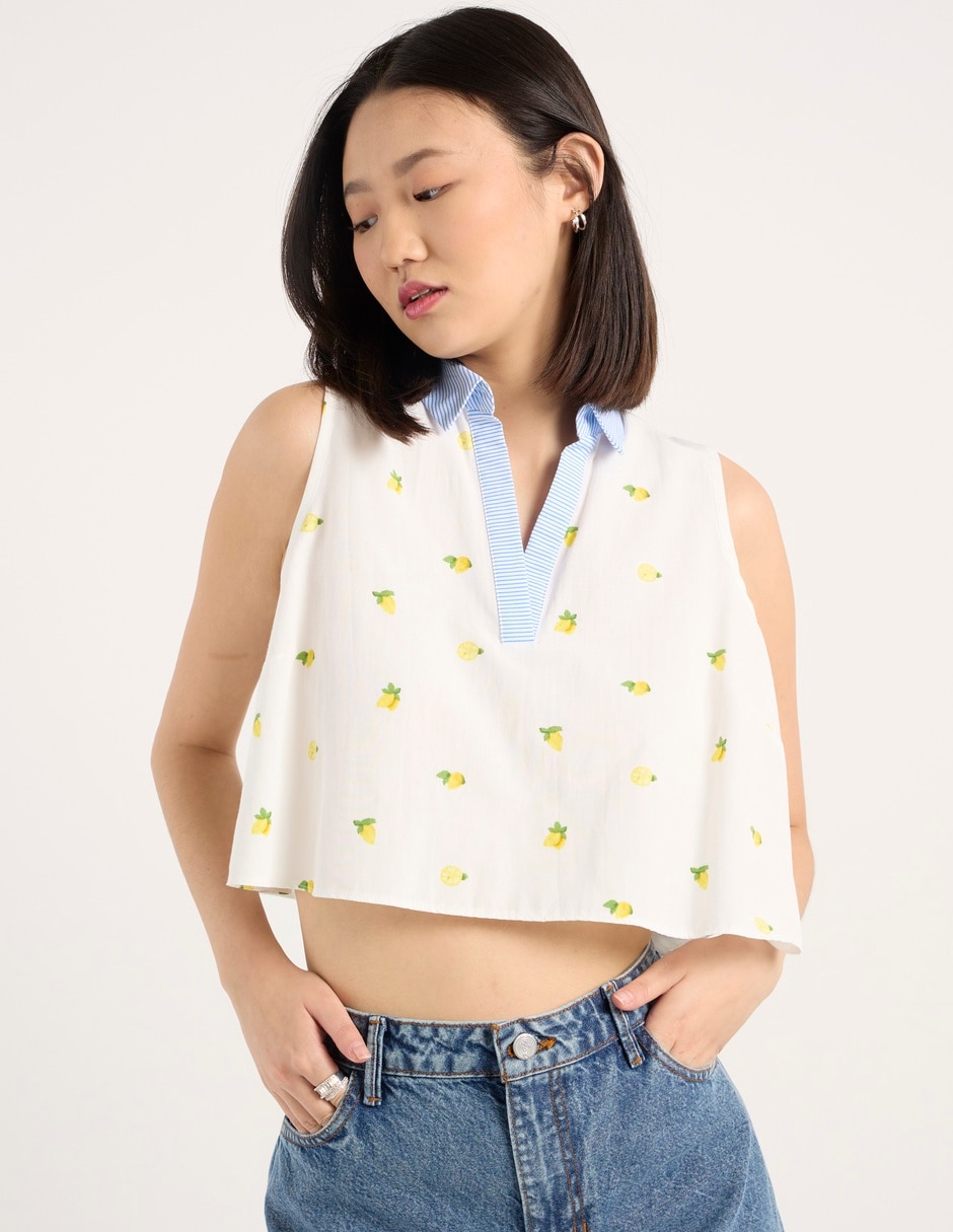 Blusa sin manga para mujer 2