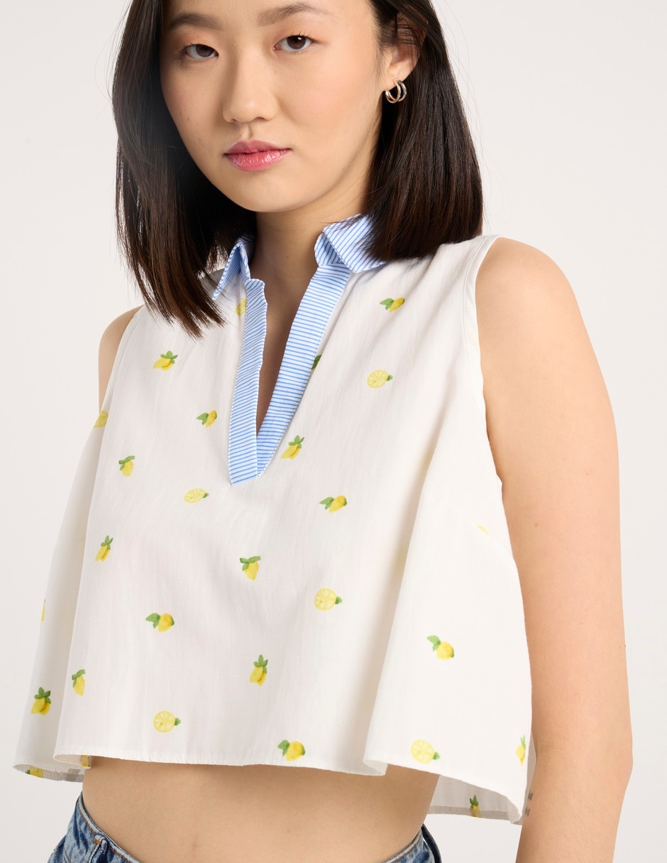 Blusa sin manga para mujer 4