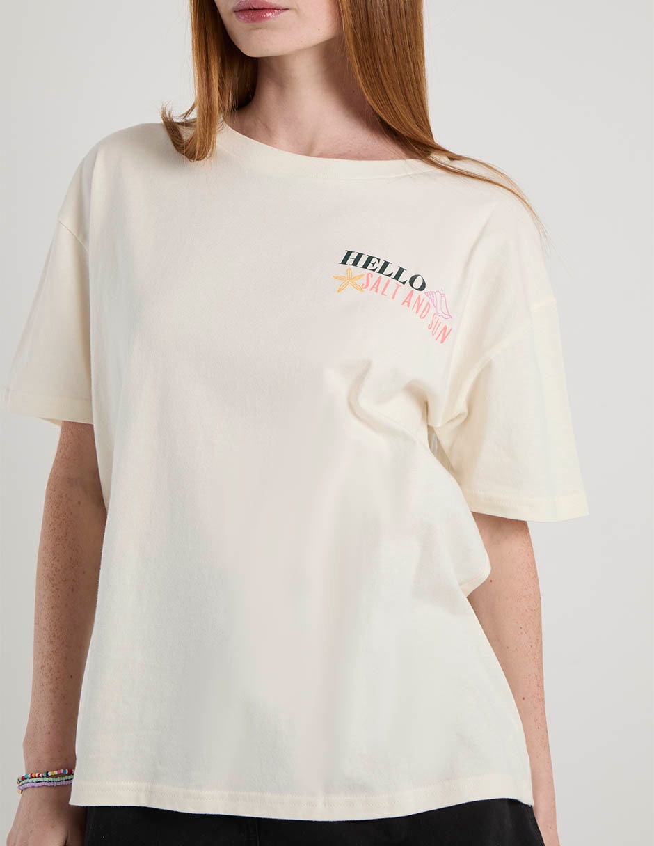 Playera manga corta cuello redondo para mujer 5