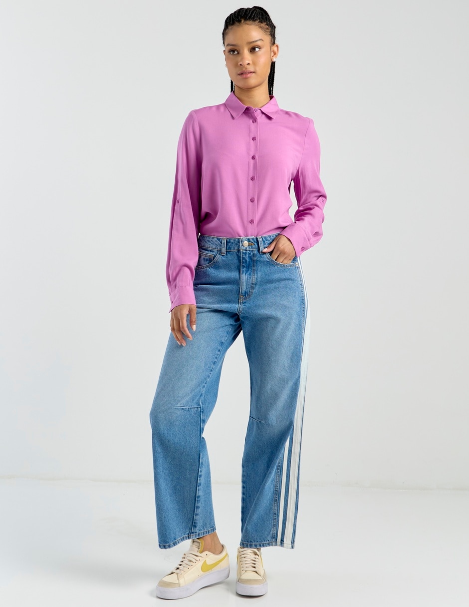 Jeans easy pant wide leg para mujer 3