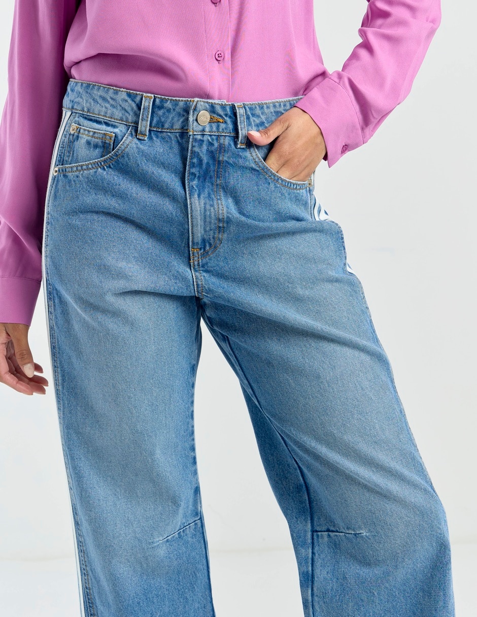 Jeans easy pant wide leg para mujer 5