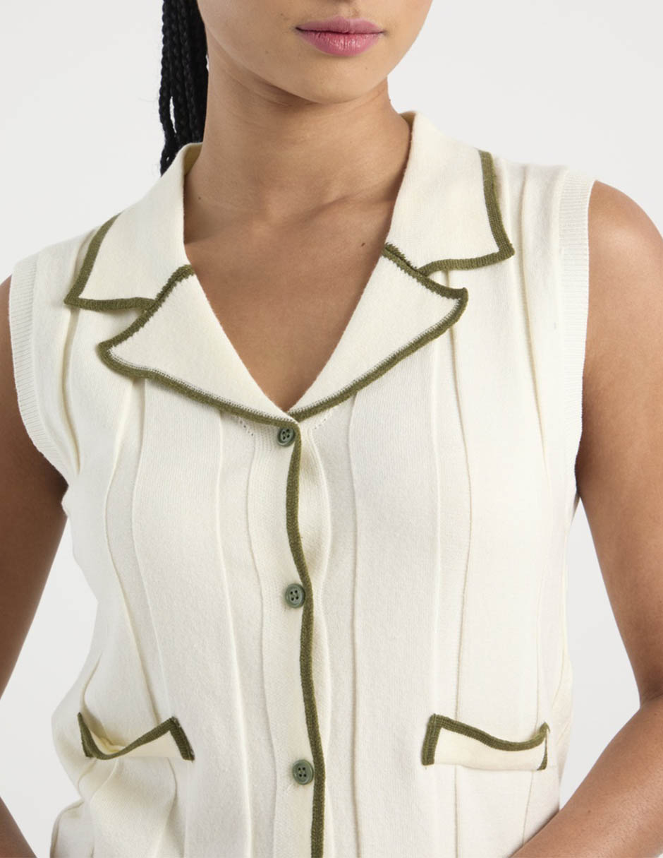Blusa camisera sin manga para mujer 4