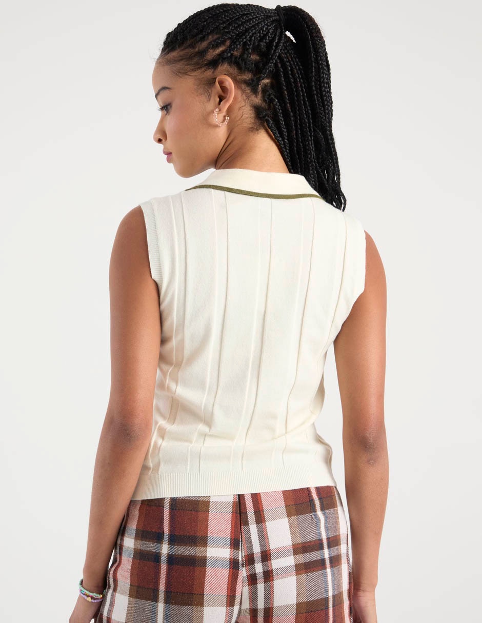 Blusa camisera sin manga para mujer 6
