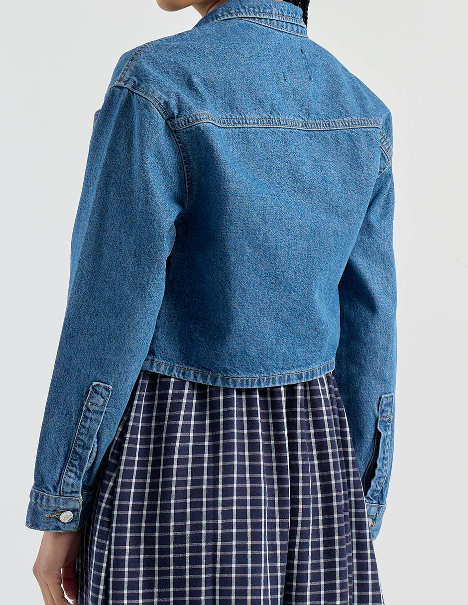 Chamarra casual de mezclilla para mujer 5