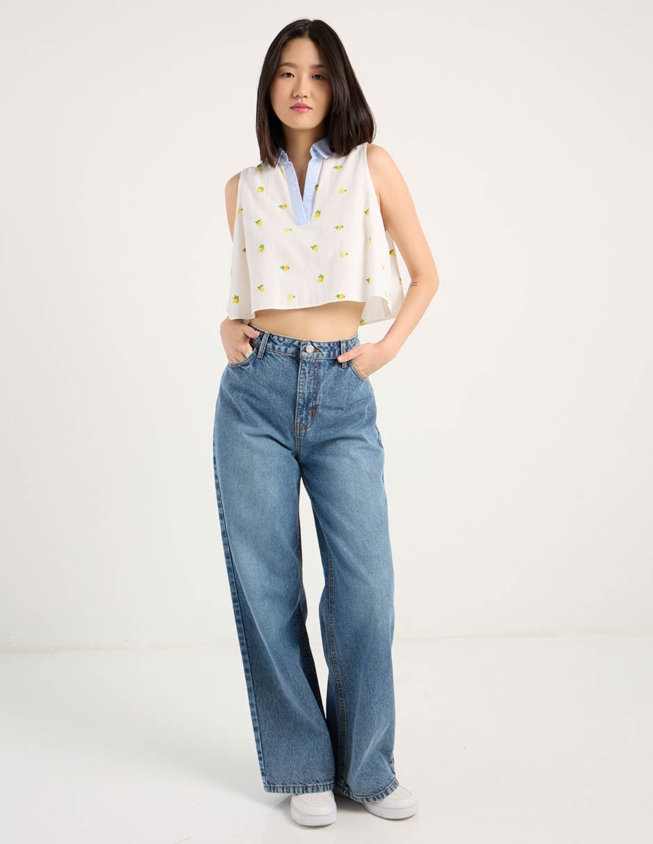 Jeans flare cintura para mujer 3