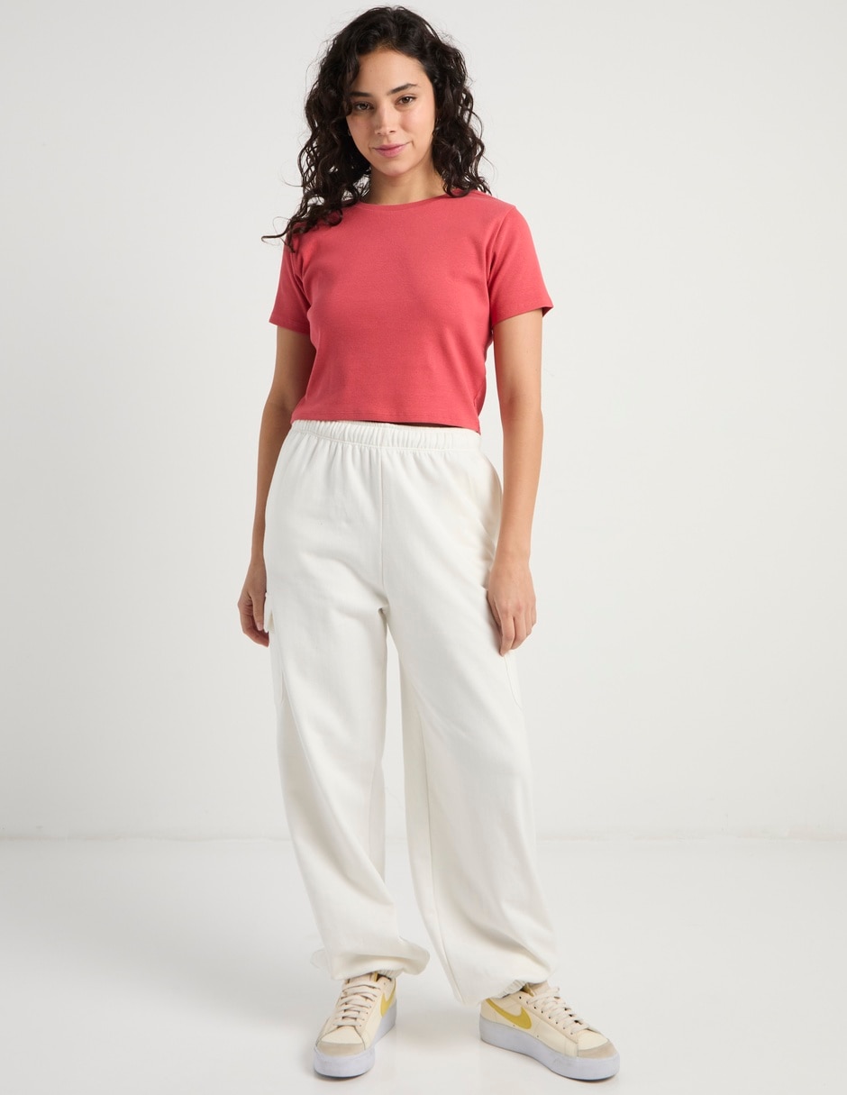 Playera manga corta cuello redondo mujer 3