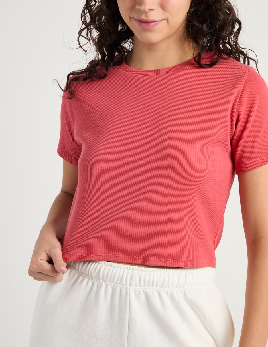 Playera manga corta cuello redondo mujer 5